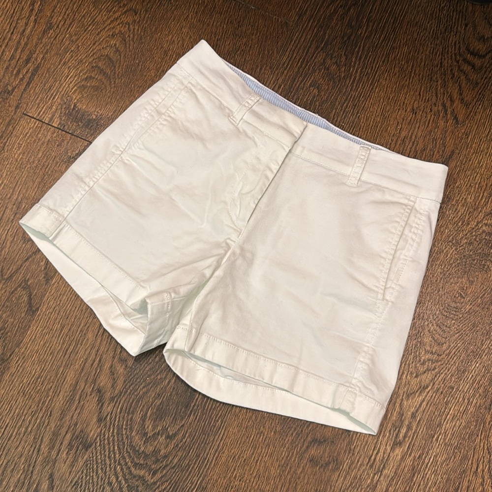 J. Crew White Cotton Shorts